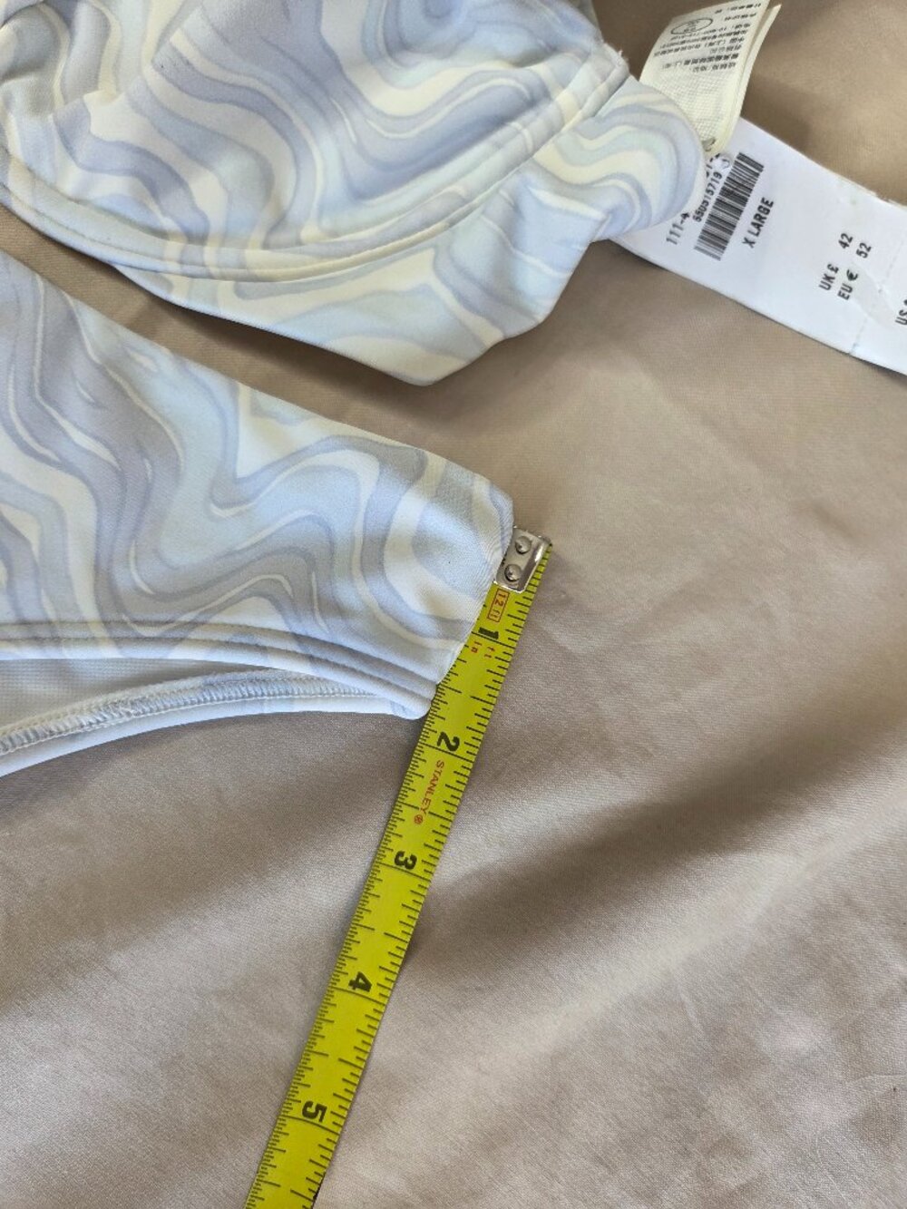 Abercrombie & Fitch NWT Bikini Set Wave Print Underwire Top + Moderate Bottom XL - Picture 7 of 15
